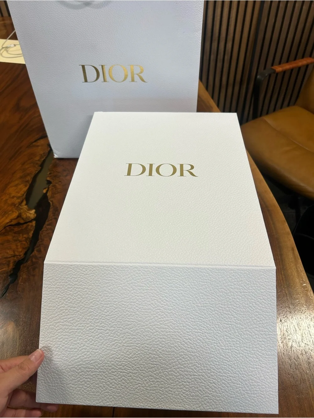DIOR White and Gold Branded Gift Set